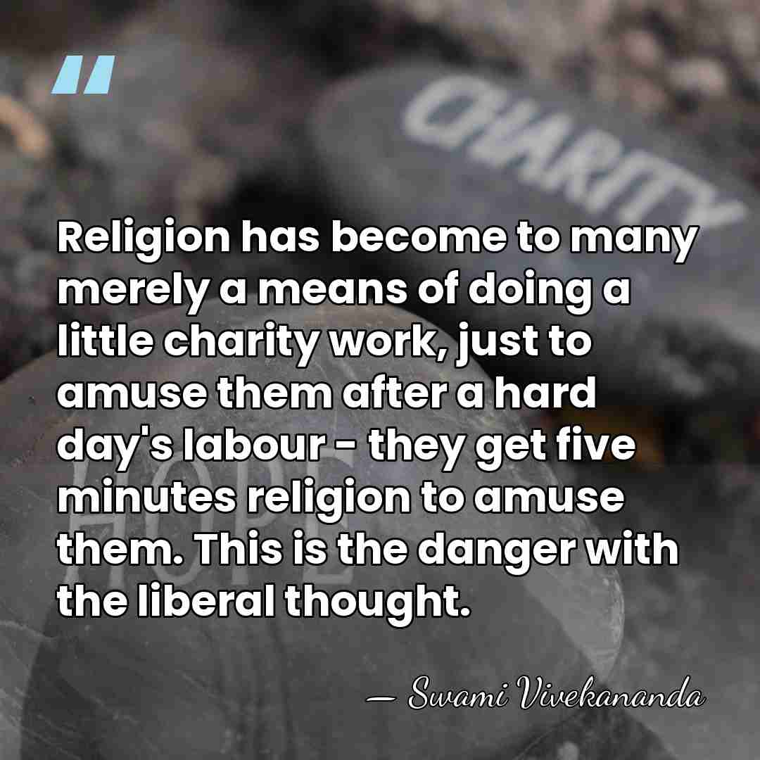 Religion has become to many merely a means of doing a little&hellip; - Swami Vivekananda