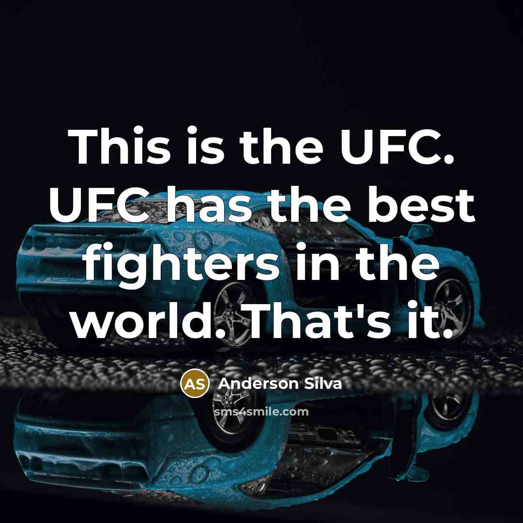 “This is the UFC. UFC has the best fighters in…” quote by Anderson Silva