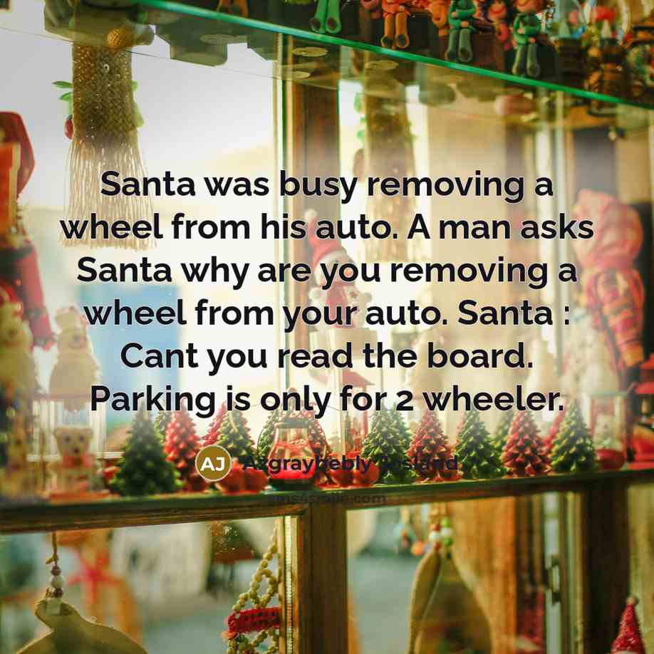 “Santa was busy removing a wheel from his auto. A…” quote by Azgraybebly Josland
