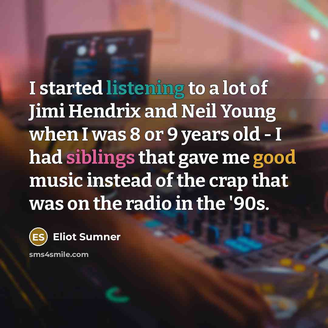 “I started listening to a lot of Jimi Hendrix and…” quote by Eliot Sumner