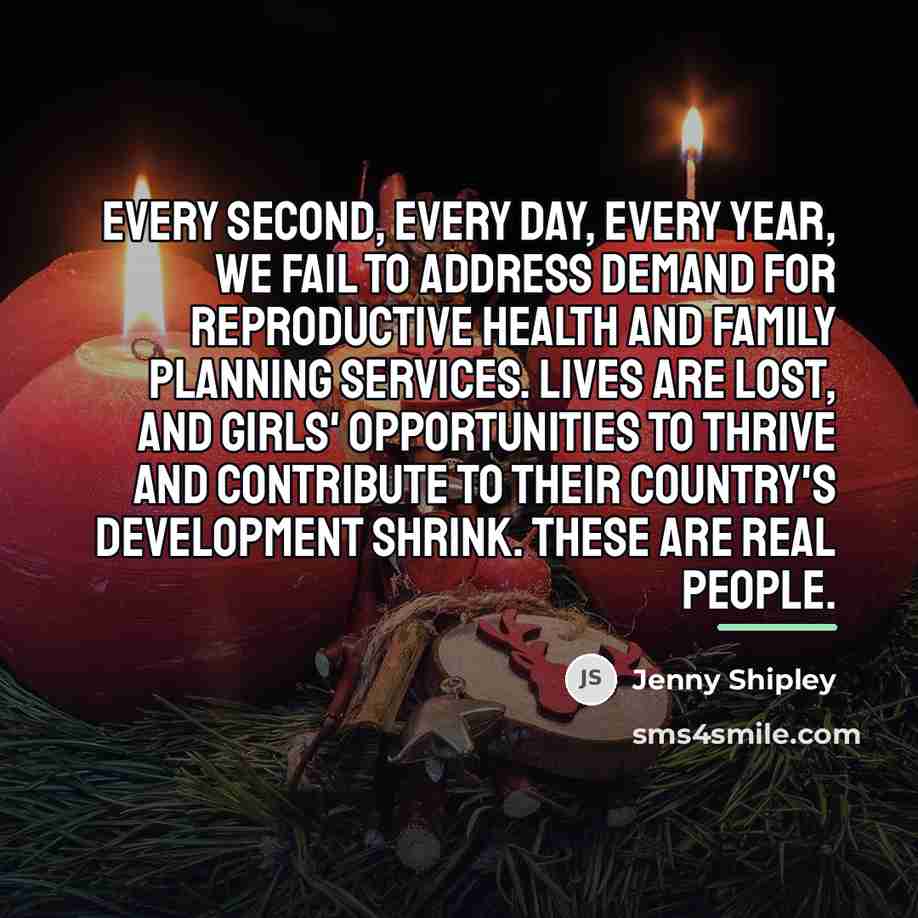 “Every second, every day, every year, we fail to address…” quote by Jenny Shipley