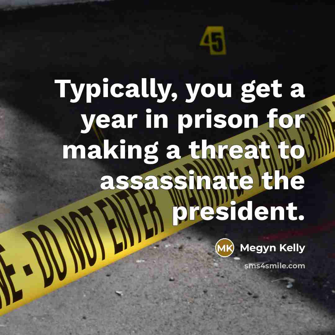 “Typically, you get a year in prison for making a…” quote by Megyn Kelly