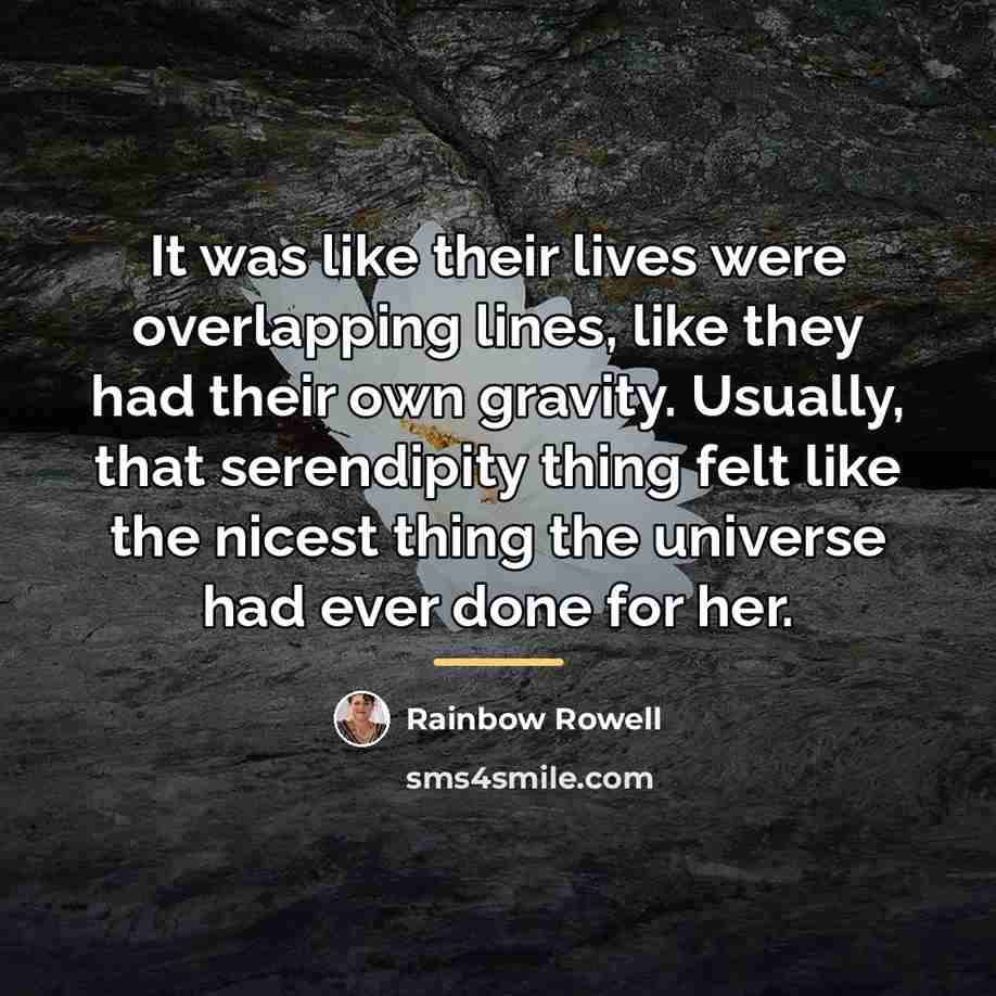 “It was like their lives were overlapping lines, like they…” quote by Rainbow Rowell