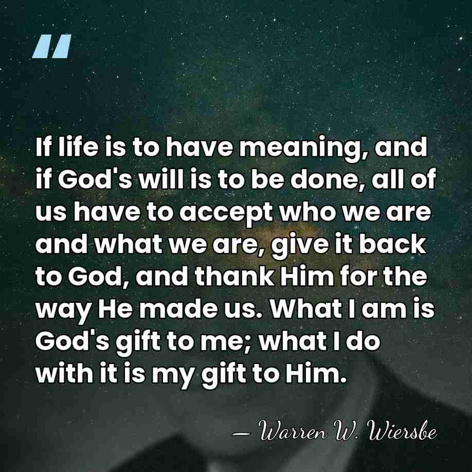 If life is to have meaning, and if God's will is to&hellip; - Warren W. Wiersbe