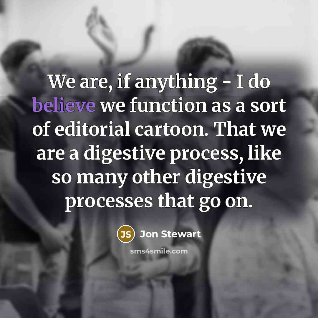 “We are, if anything - I do believe we function…” quote by Jon Stewart