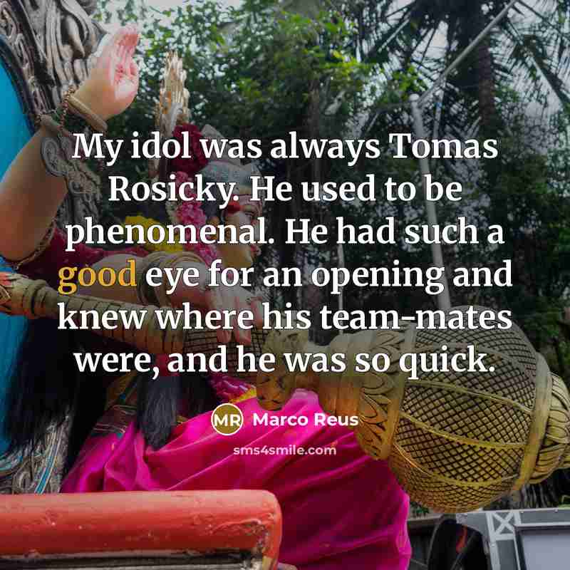 “My idol was always Tomas Rosicky. He used to be…” quote by Marco Reus