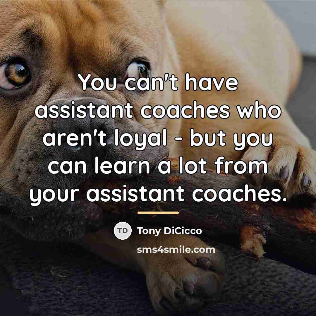 “You can't have assistant coaches who aren't loyal - but…” quote by Tony DiCicco