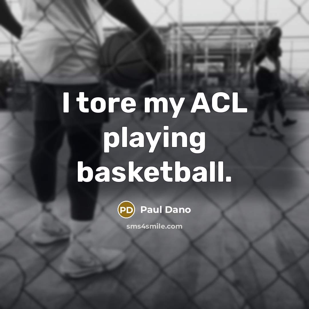 “I tore my ACL playing basketball.…” quote by Paul Dano