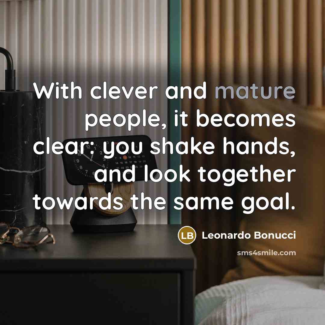 “With clever and mature people, it becomes clear: you shake…” quote by Leonardo Bonucci