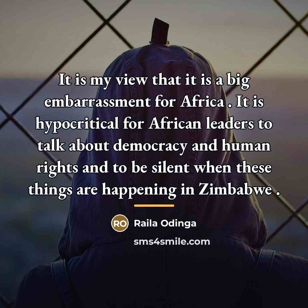 “It is my view that it is a big embarrassment…” quote by Raila Odinga