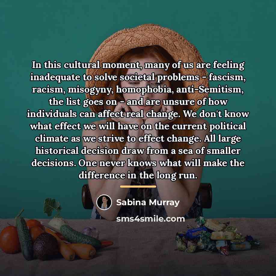 “In this cultural moment, many of us are feeling inadequate…” quote by Sabina Murray