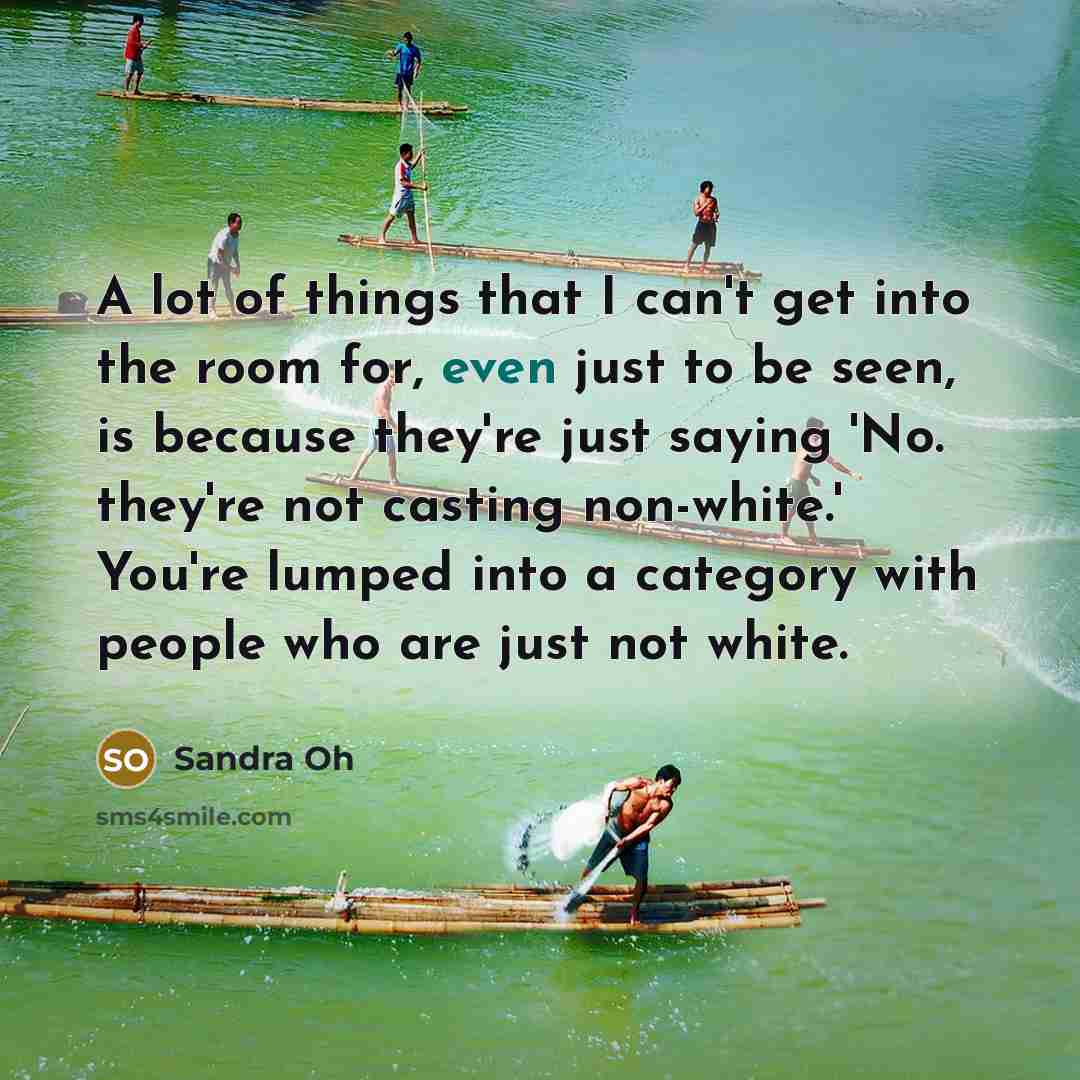 “A lot of things that I can't get into the…” quote by Sandra Oh