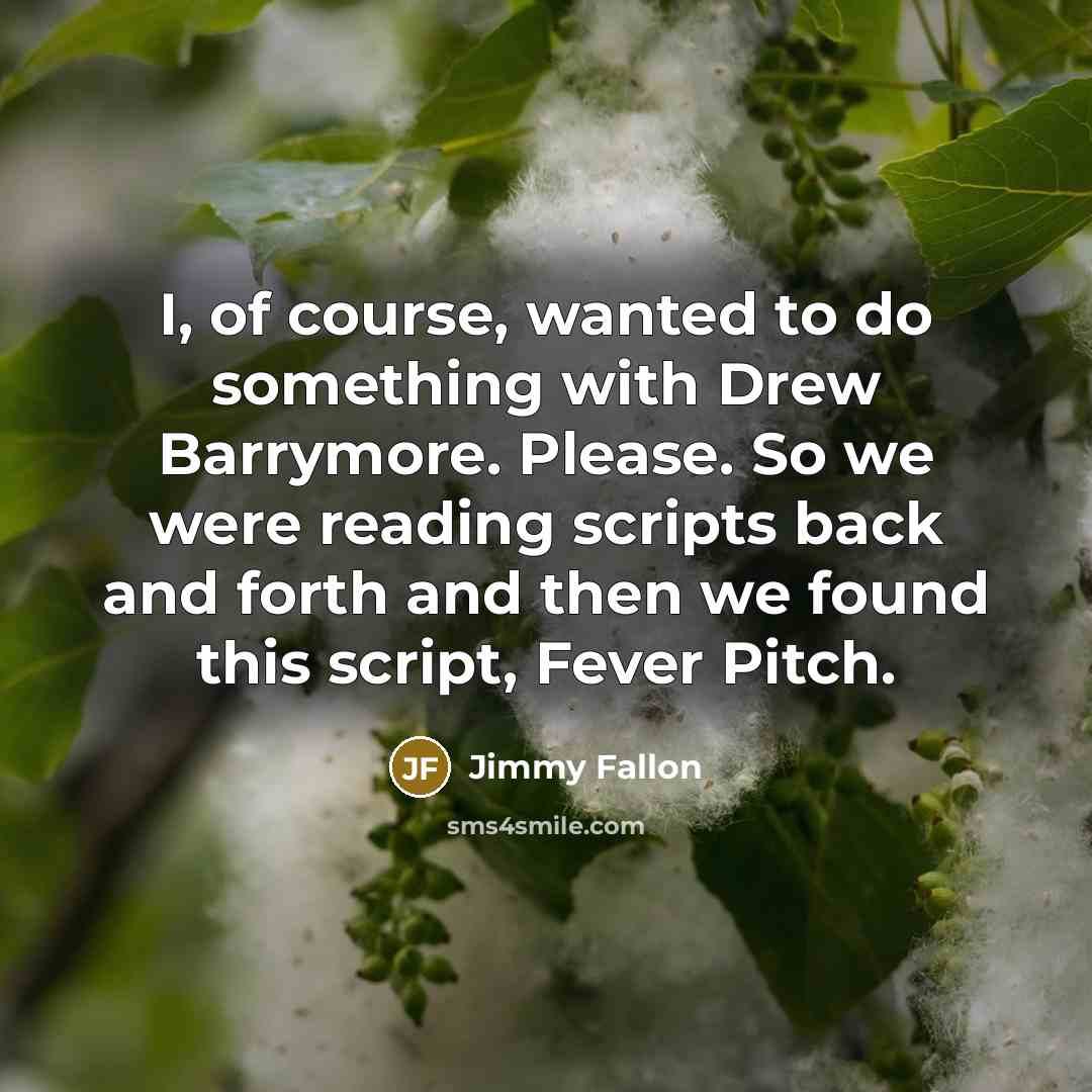 “I, of course, wanted to do something with Drew Barrymore.…” quote by Jimmy Fallon
