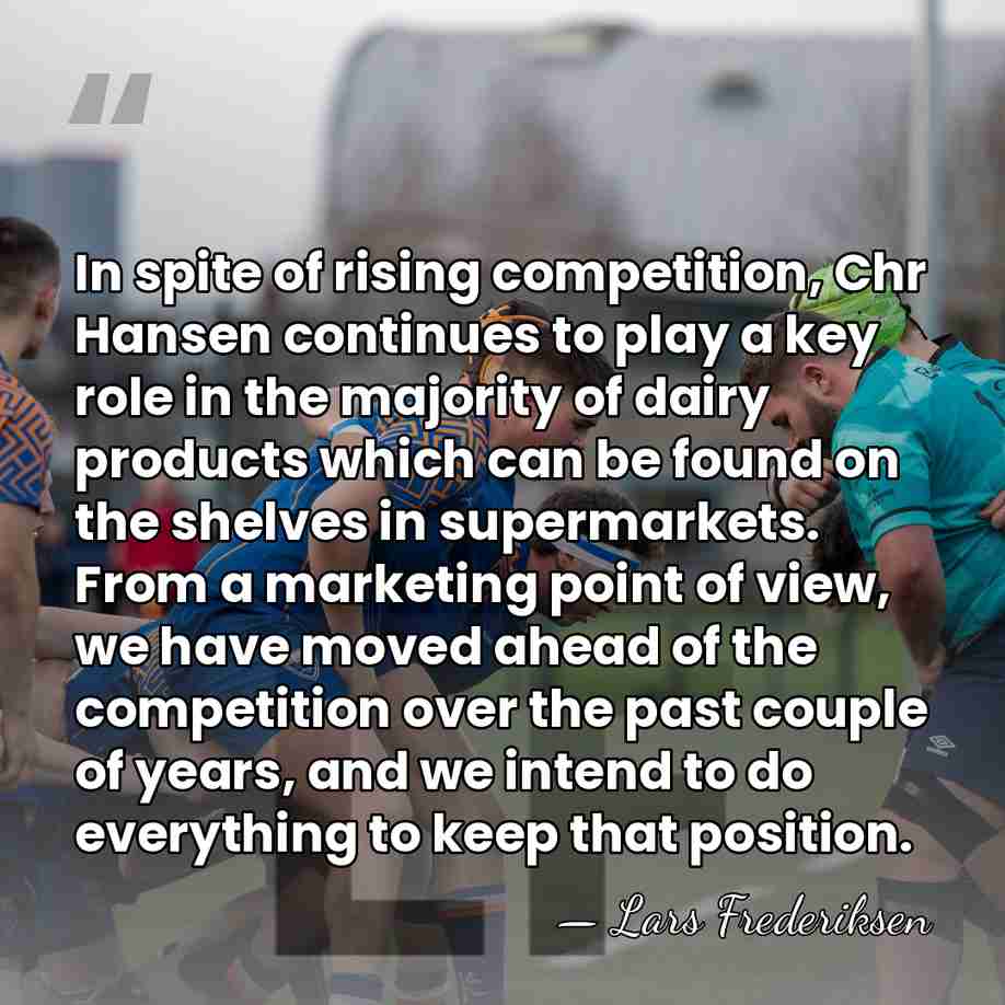 In spite of rising competition, Chr Hansen continues to play a key&hellip; - Lars Frederiksen