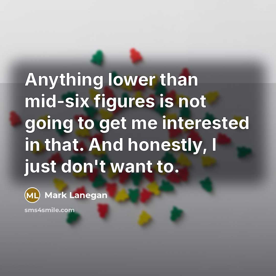 “Anything lower than mid-six figures is not going to get…” quote by Mark Lanegan