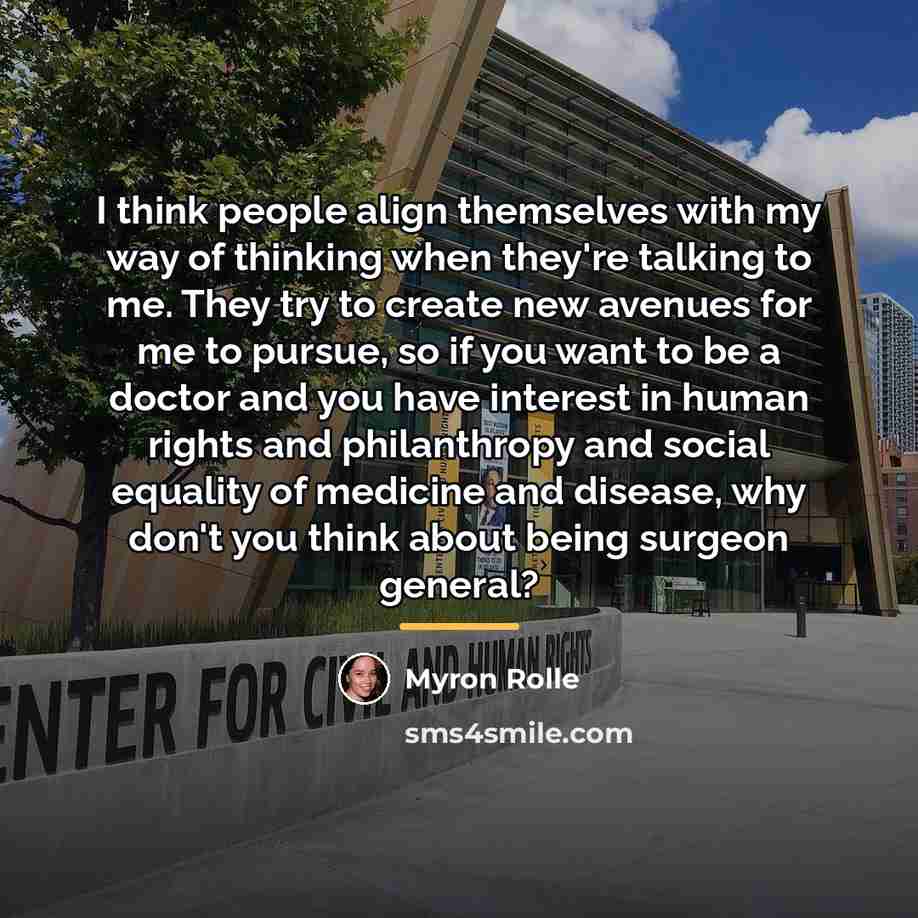 “I think people align themselves with my way of thinking…” quote by Myron Rolle