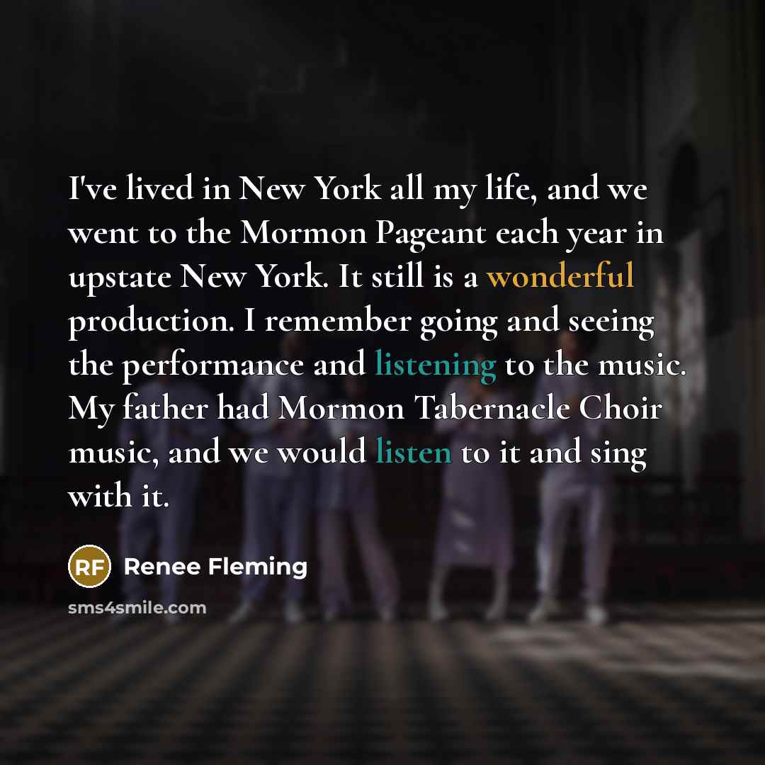 “I've lived in New York all my life, and we…” quote by Renee Fleming
