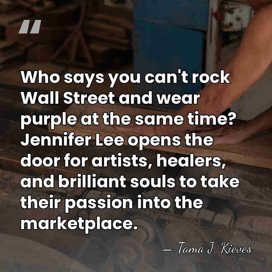 Who says you can't rock Wall Street and wear purple at the&hellip; - Tama J. Kieves