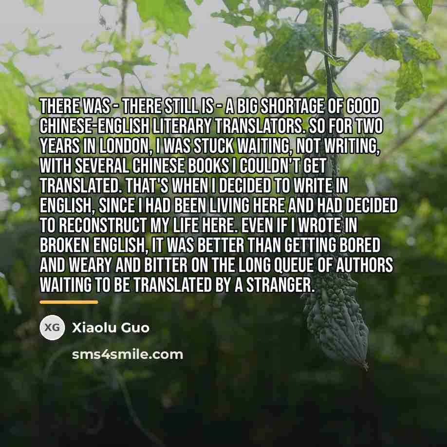 “There was - there still is - a big shortage…” quote by Xiaolu Guo