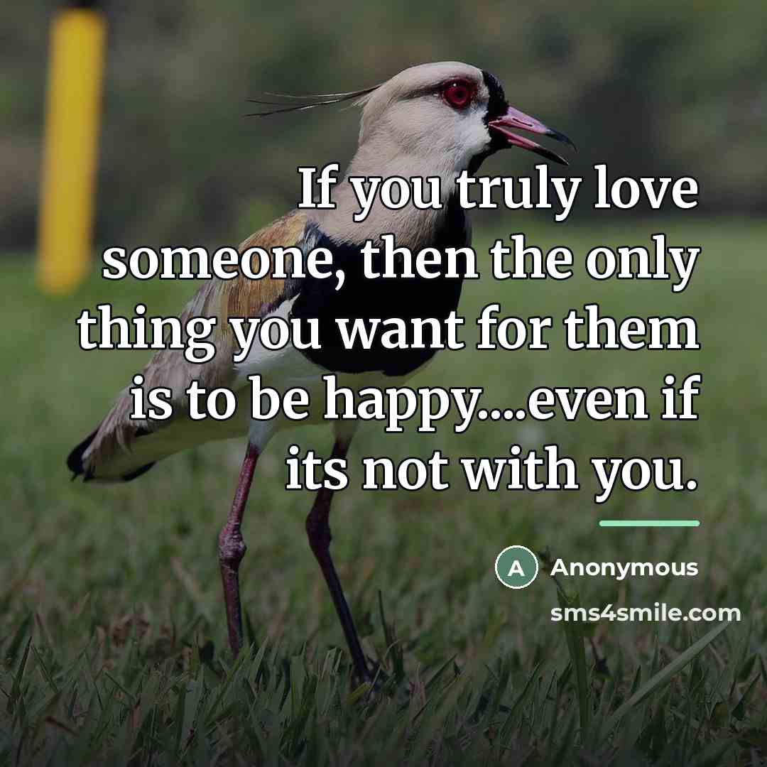 “If you truly love someone, then the only thing you…” quote by Anonymous
