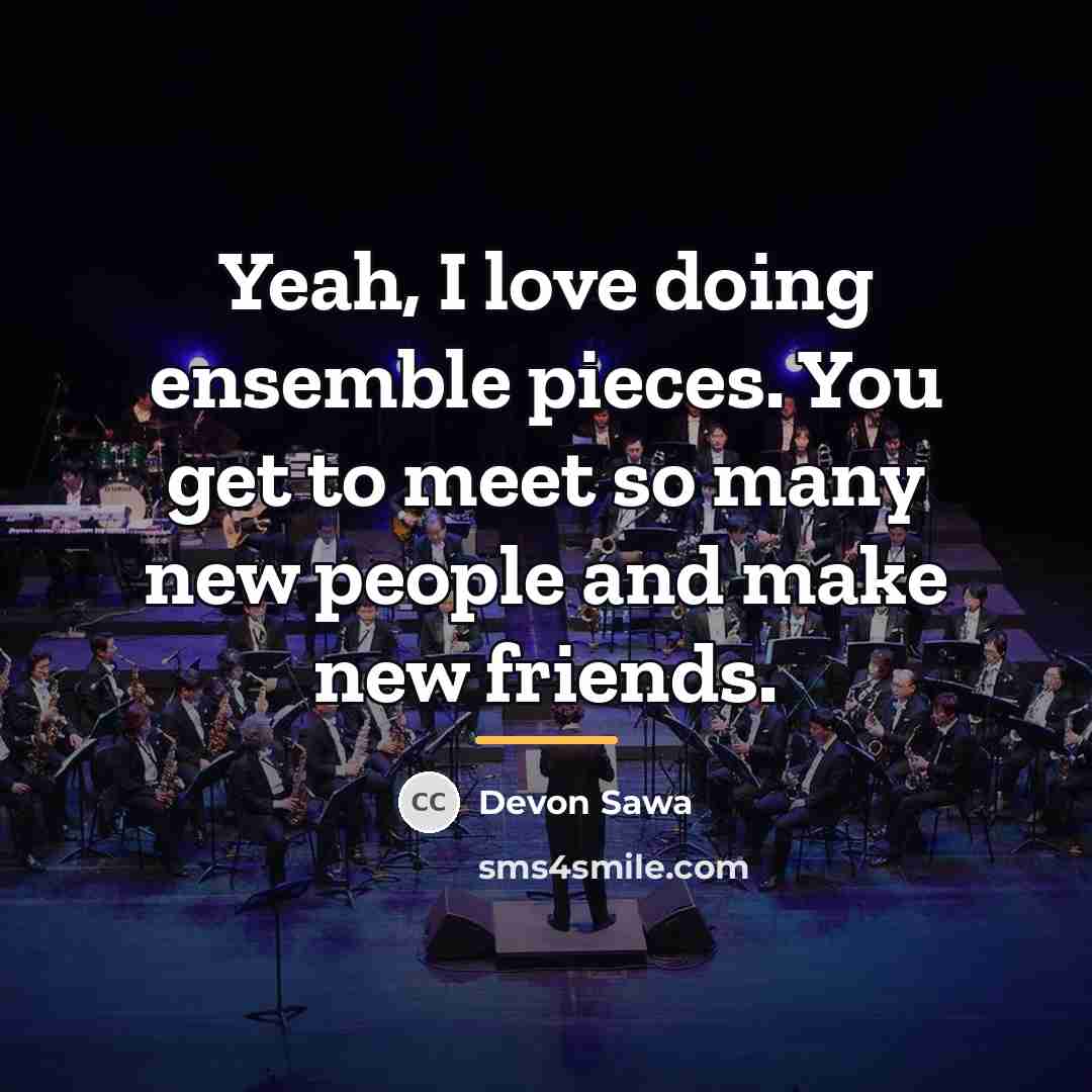 “Yeah, I love doing ensemble pieces. You get to meet…” quote by Devon Sawa