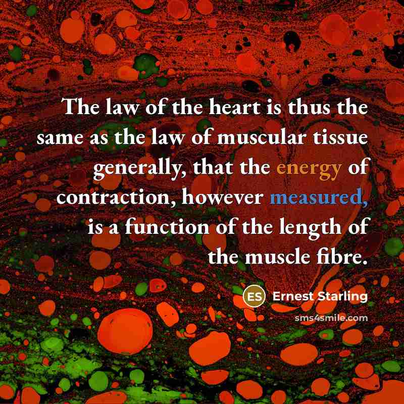 “The law of the heart is thus the same as…” quote by Ernest Starling