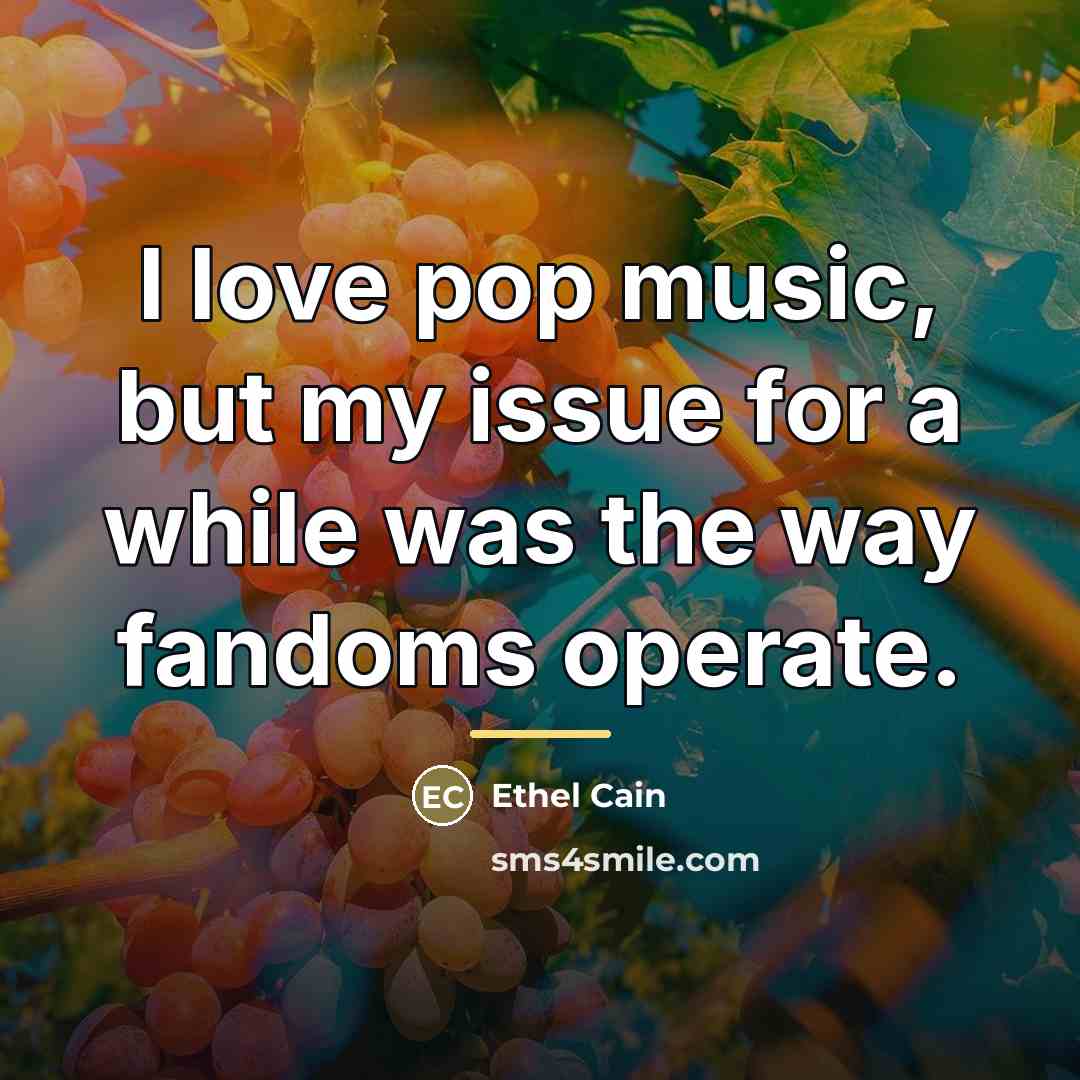 “I love pop music, but my issue for a while…” quote by Ethel Cain
