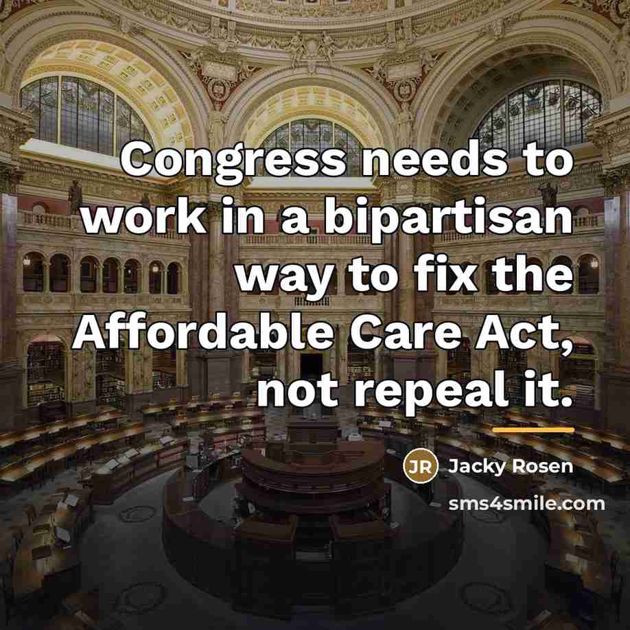 “Congress needs to work in a bipartisan way to fix…” quote by Jacky Rosen