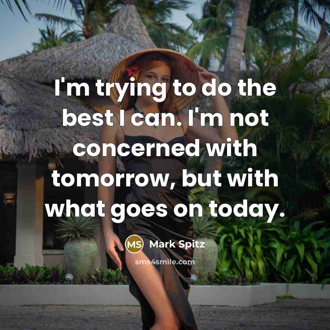 “I'm trying to do the best I can. I'm not…” quote by Mark Spitz