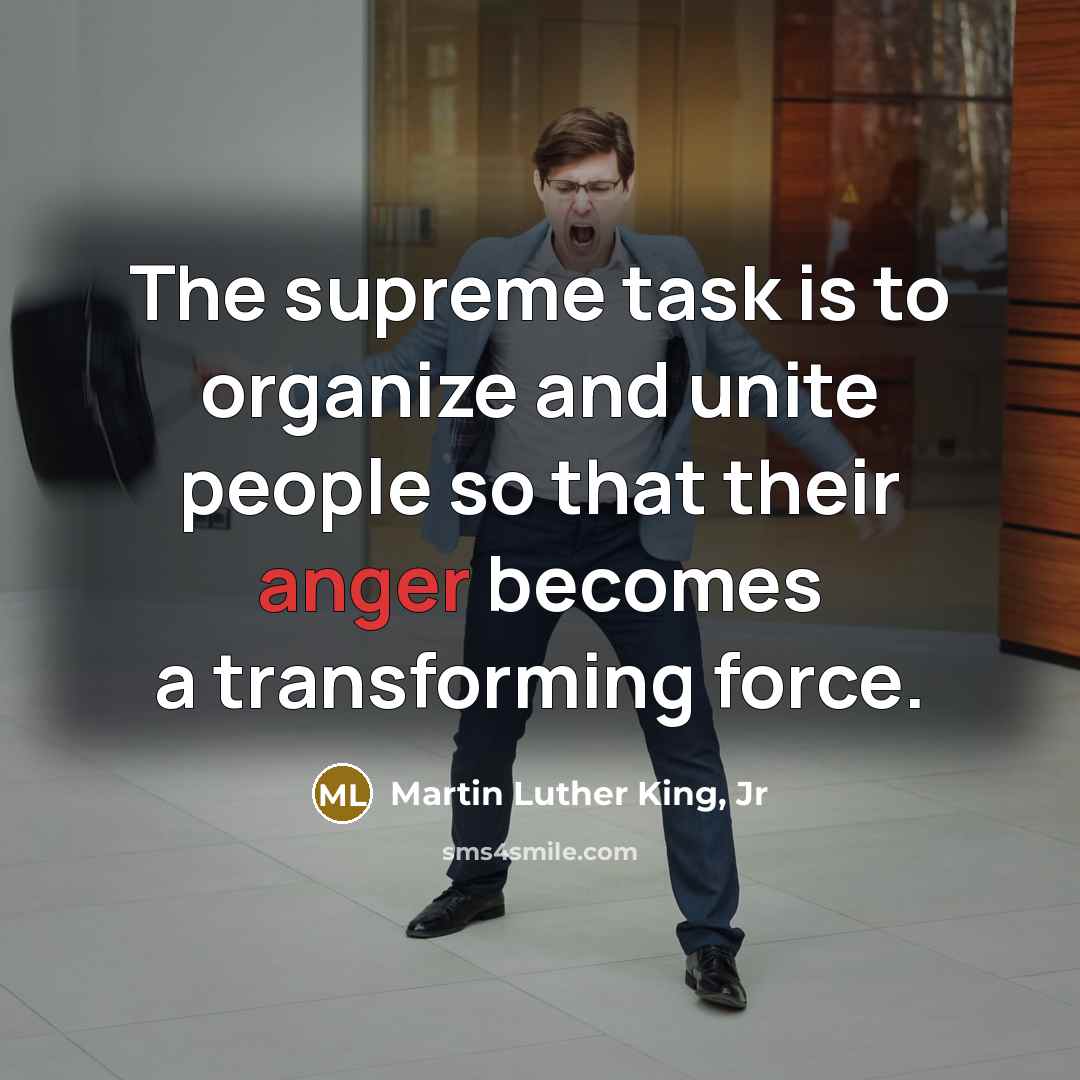 “The supreme task is to organize and unite people so…” quote by Martin Luther King, Jr