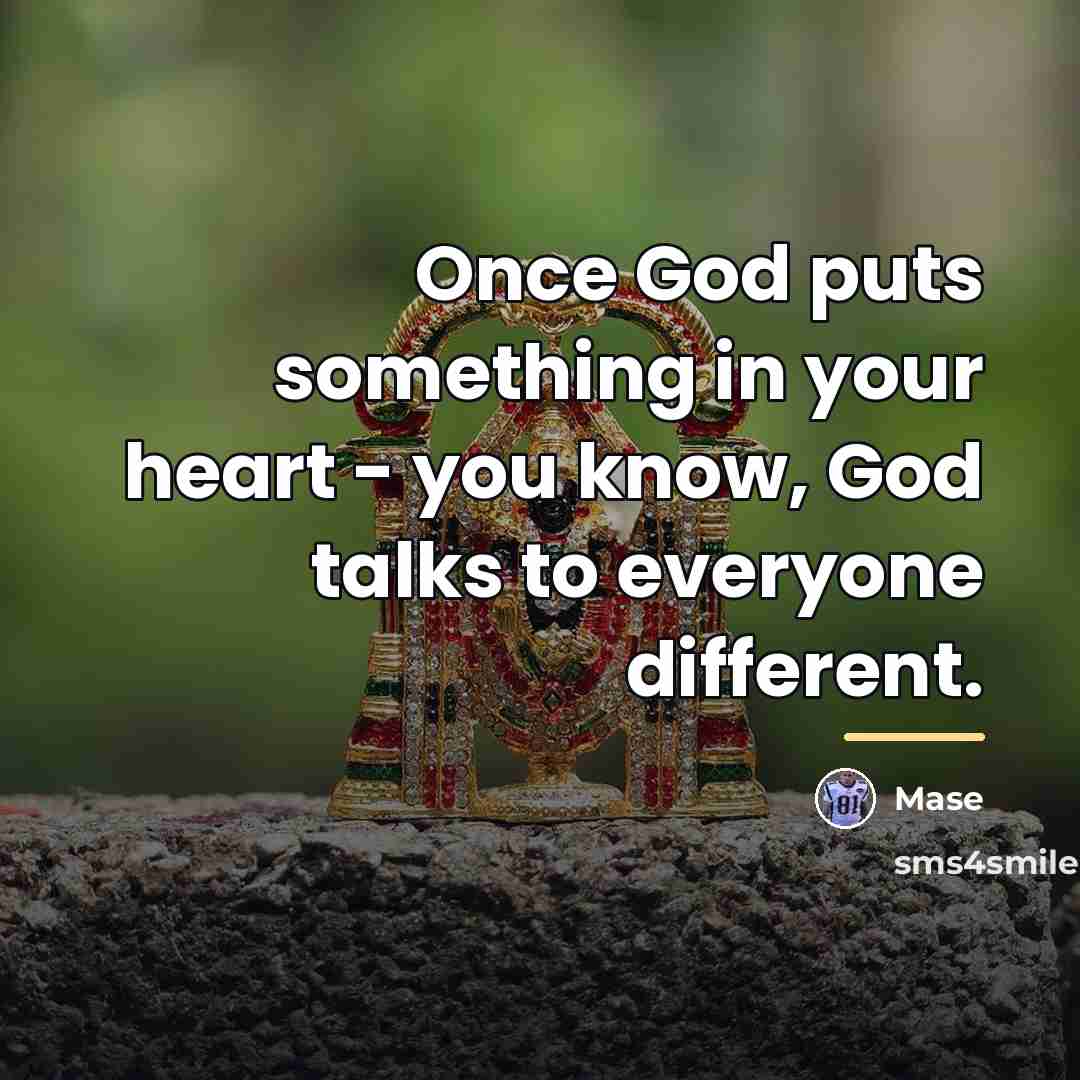 “Once God puts something in your heart - you know,…” quote by Mase