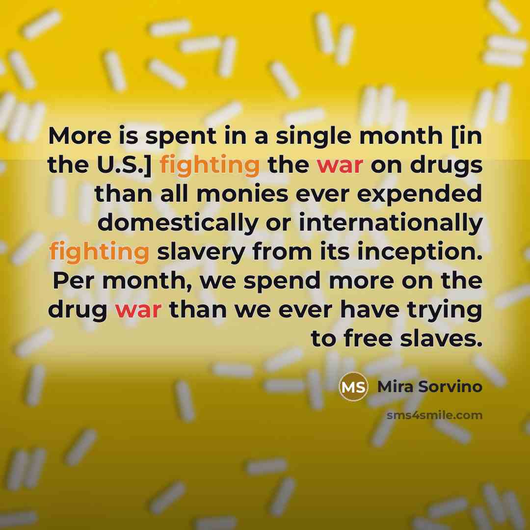 “More is spent in a single month [in the U.S.]…” quote by Mira Sorvino