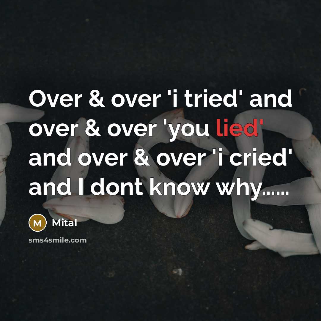 “Over & over 'i tried' and over & over 'you…” quote by Mital
