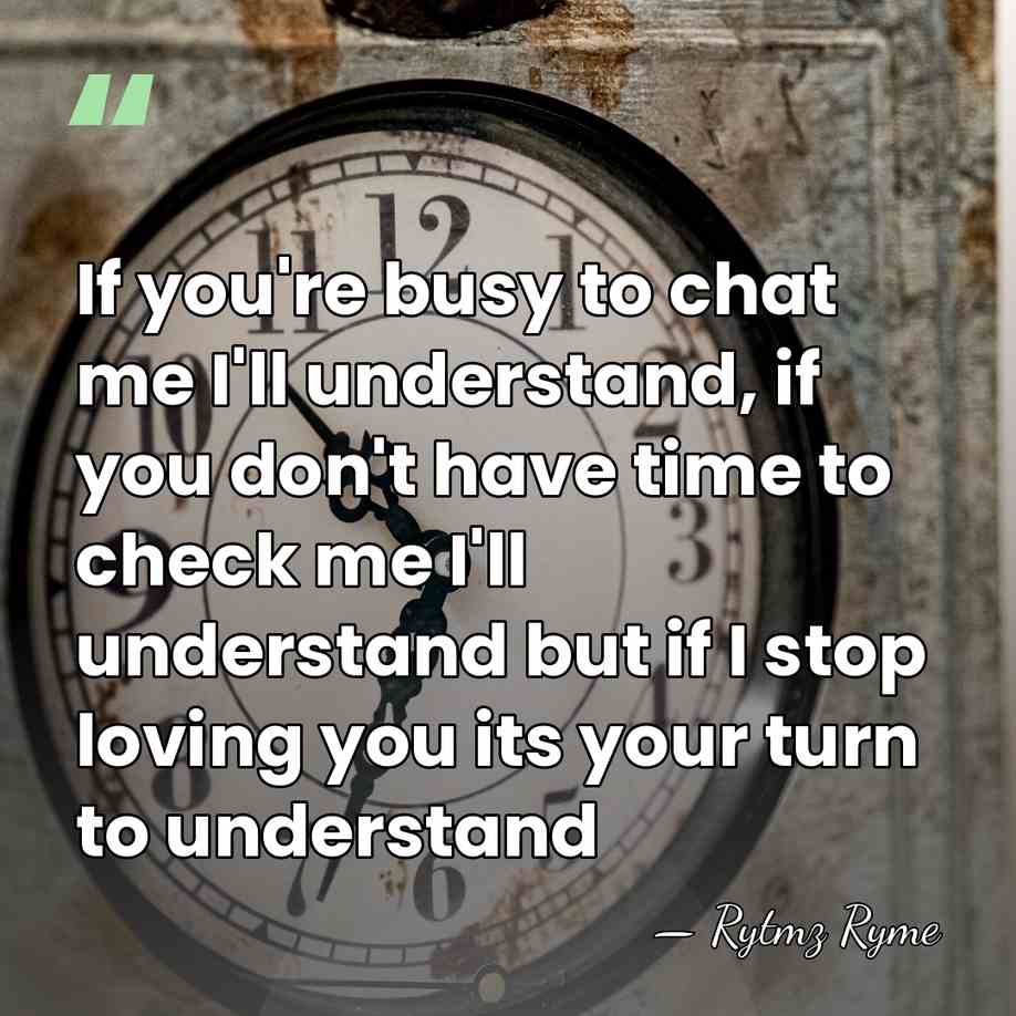 If you're busy to chat me I'll understand, if you don't have&hellip; - Rytmz Ryme