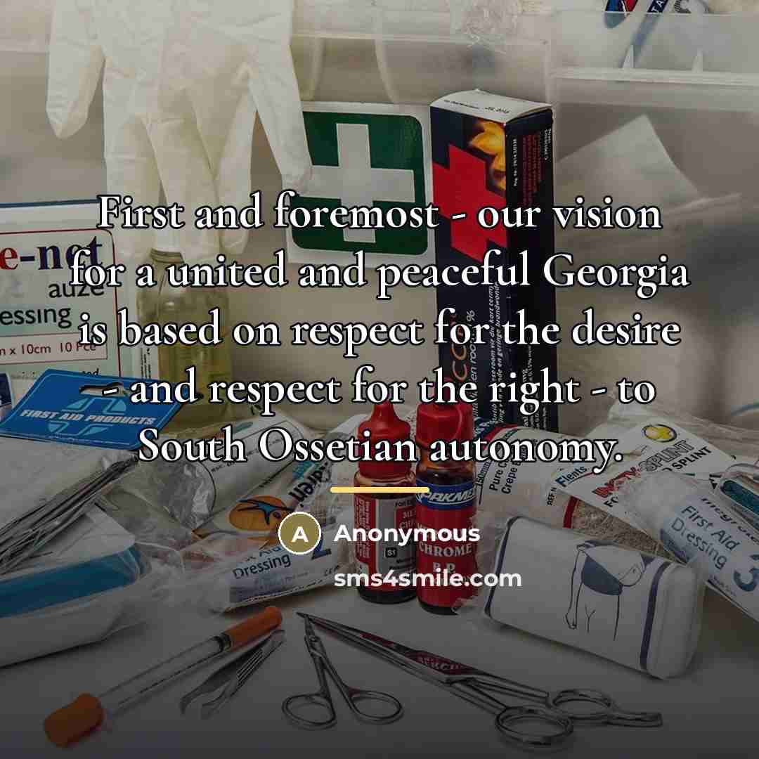 “First and foremost - our vision for a united and…” quote by Anonymous