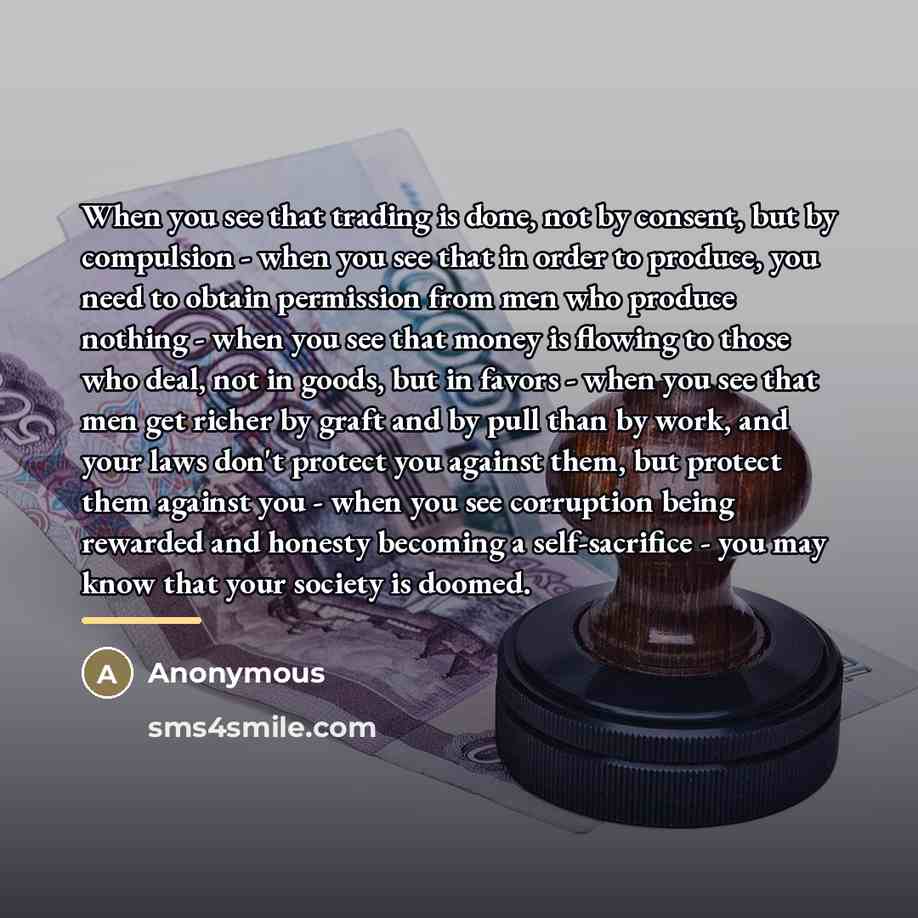 “When you see that trading is done, not by consent,…” quote by Anonymous
