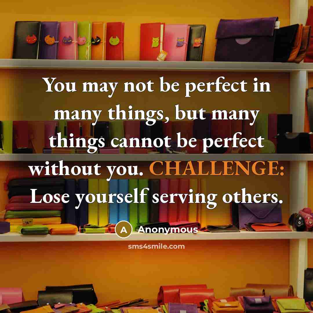 “You may not be perfect in many things, but many…” quote by Anonymous