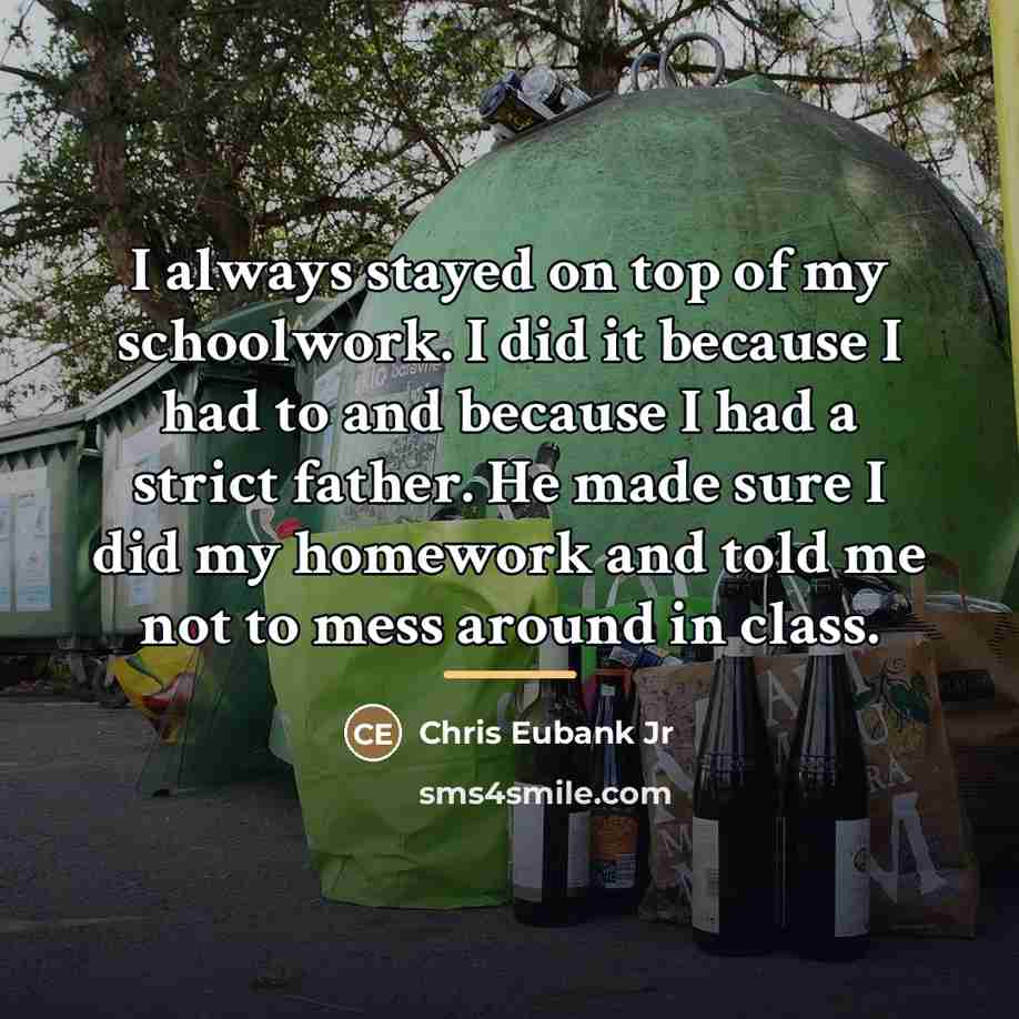 “I always stayed on top of my schoolwork. I did…” quote by Chris Eubank Jr
