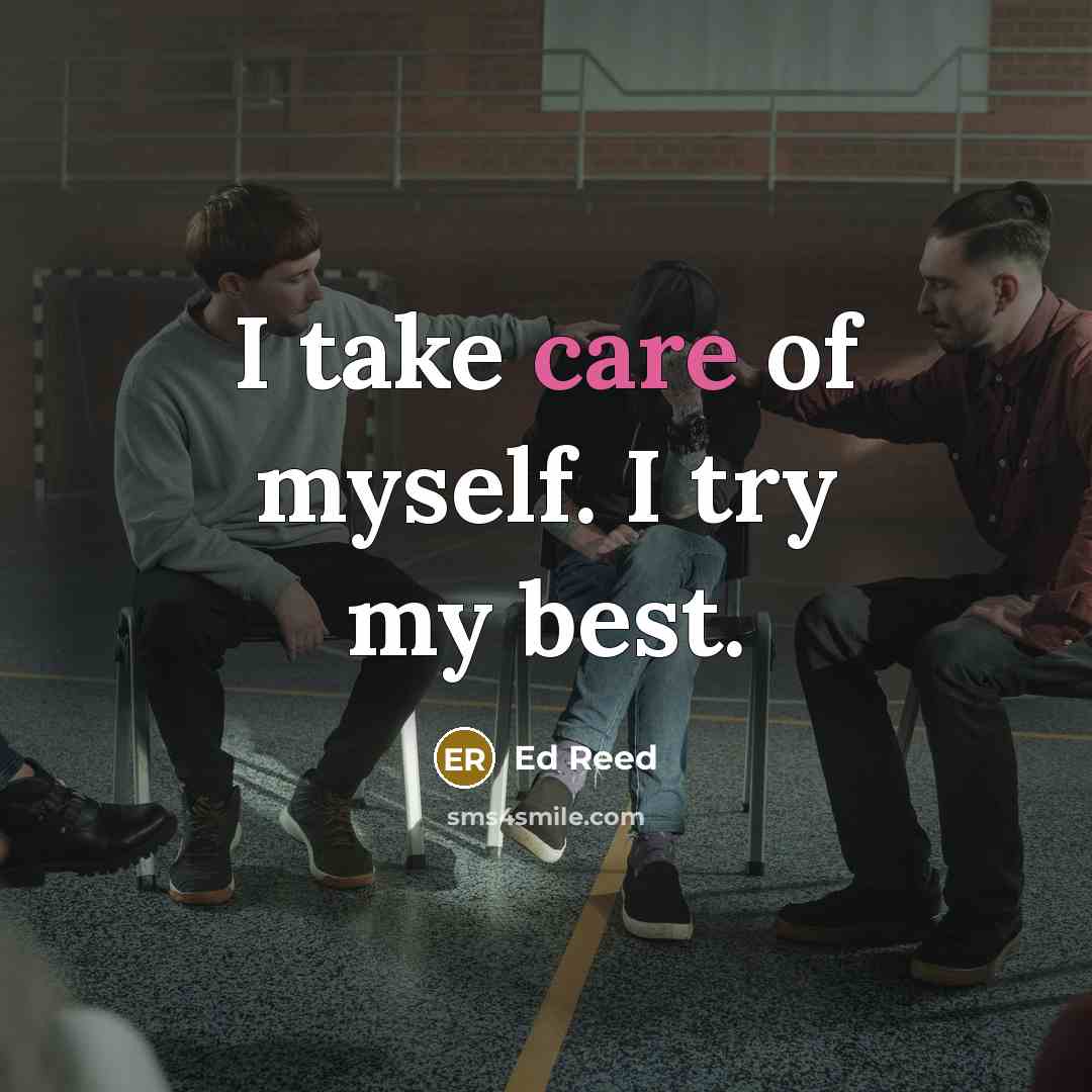 “I take care of myself. I try my best.…” quote by Ed Reed