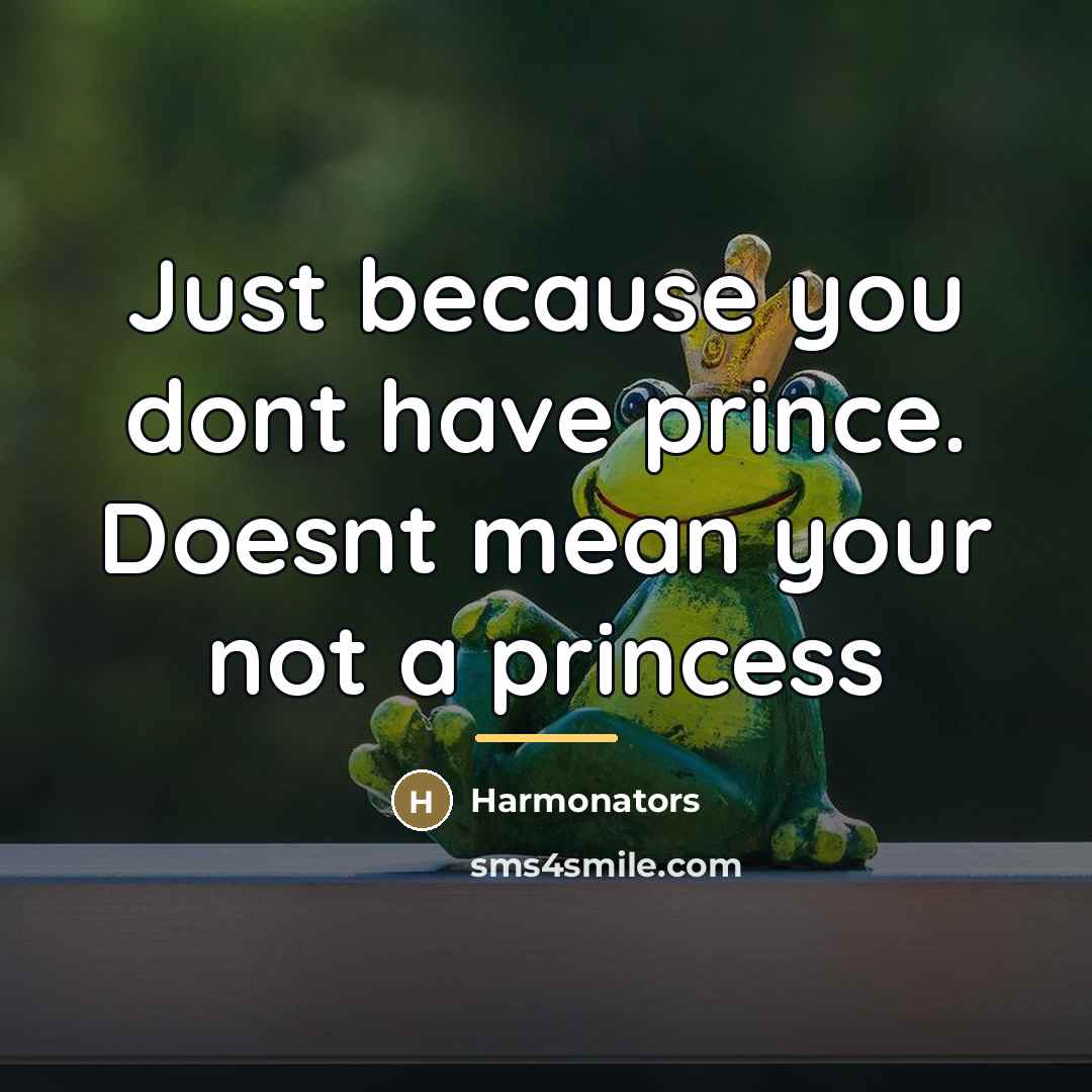 “Just because you dont have prince. Doesnt mean your not…” quote by Harmonators
