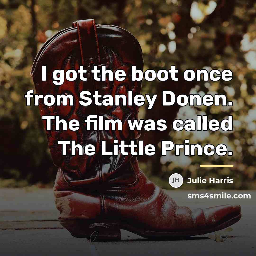 “I got the boot once from Stanley Donen. The film…” quote by Julie Harris