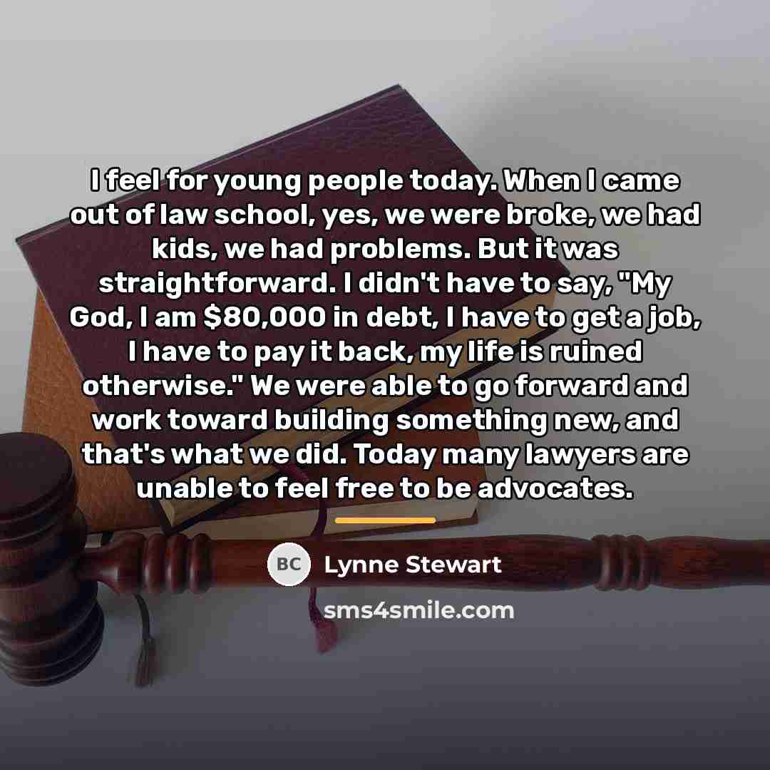 “I feel for young people today. When I came out…” quote by Lynne Stewart