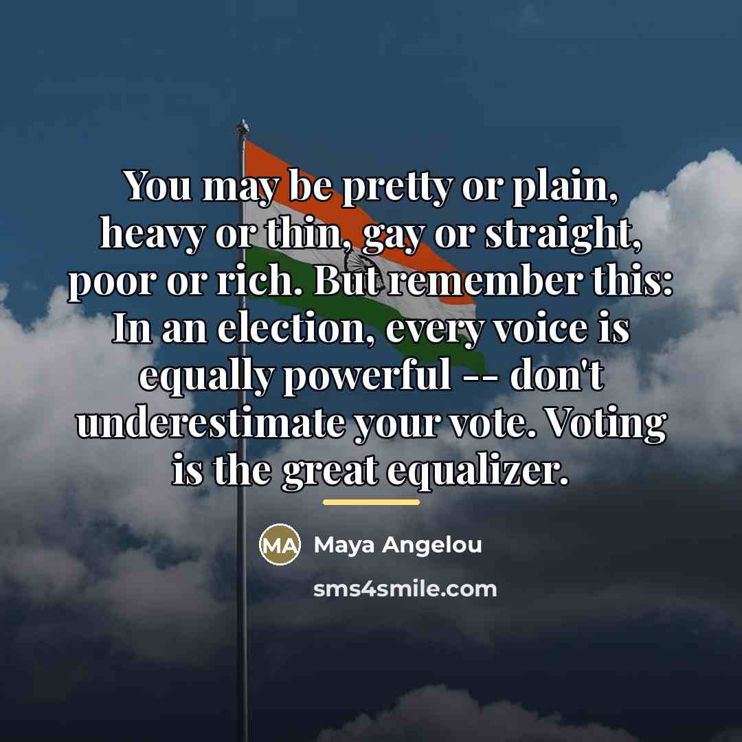 “You may be pretty or plain, heavy or thin, gay…” quote by Maya Angelou