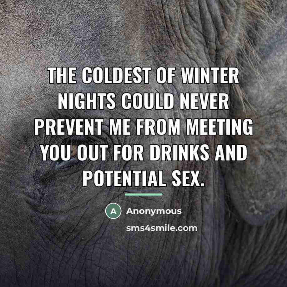 “The coldest of winter nights could never prevent me from…” quote by Anonymous