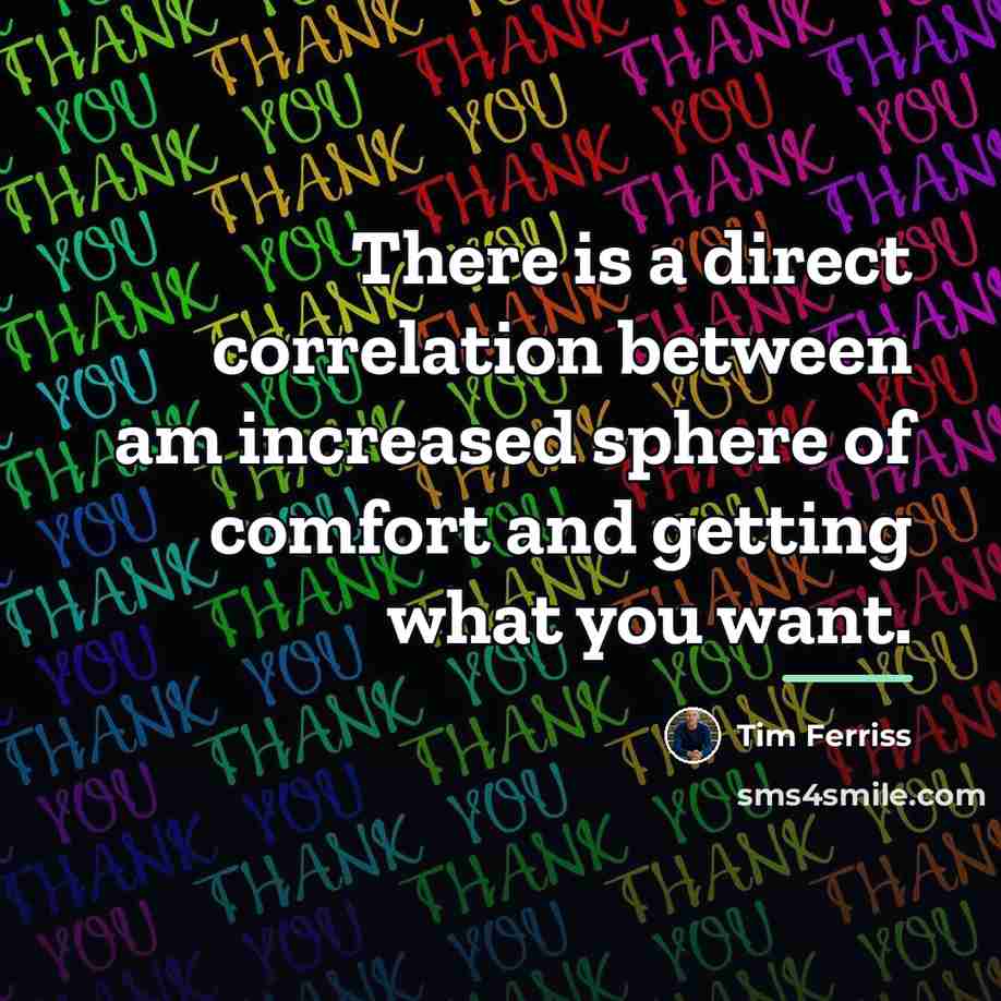 “There is a direct correlation between am increased sphere of…” quote by Tim Ferriss