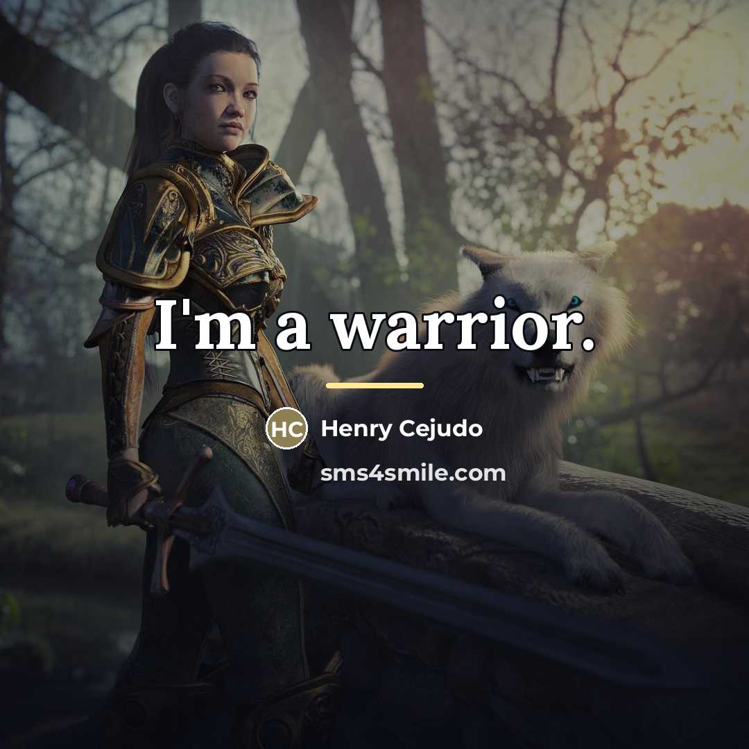 “I'm a warrior.…” quote by Henry Cejudo