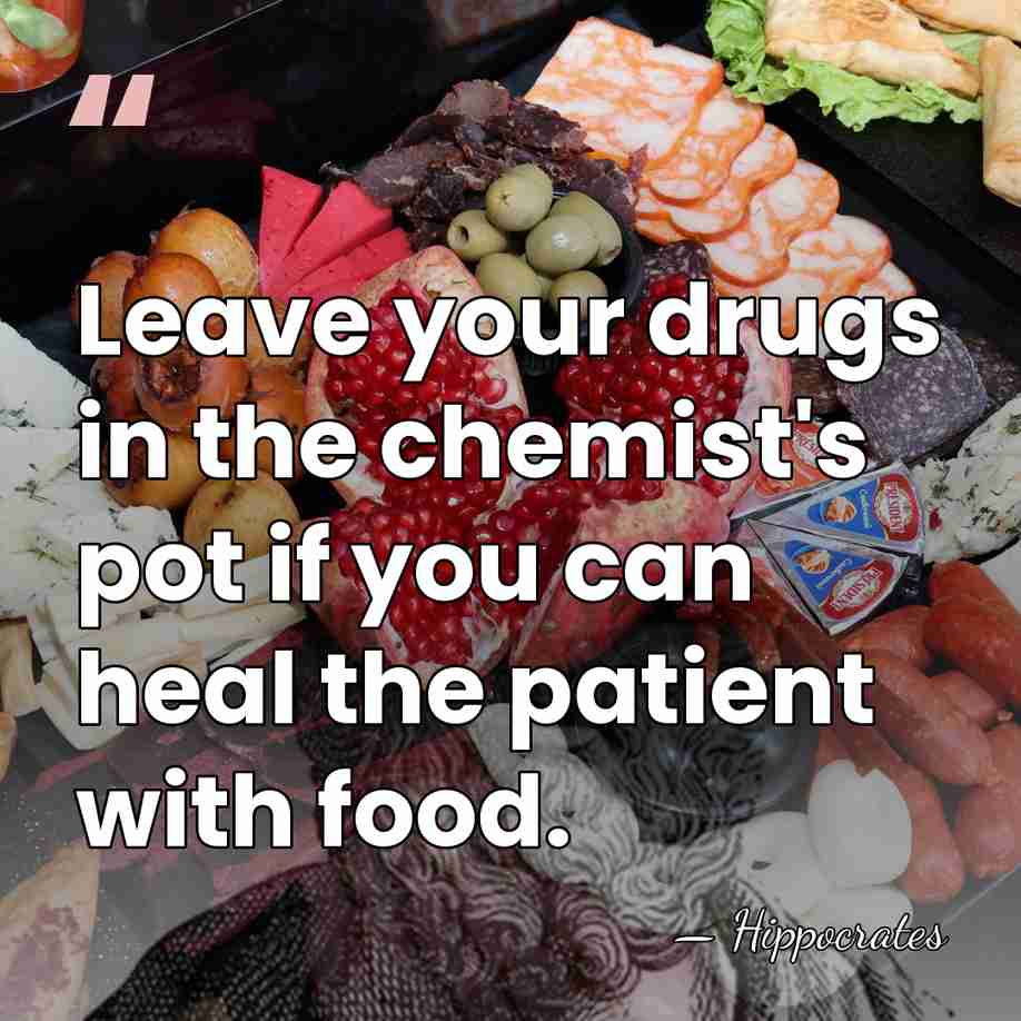 Leave your drugs in the chemist's pot if you can heal the&hellip; - Hippocrates