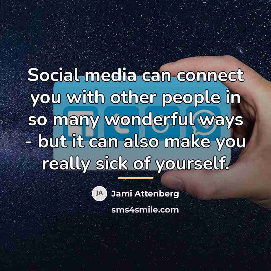 “Social media can connect you with other people in so…” quote by Jami Attenberg