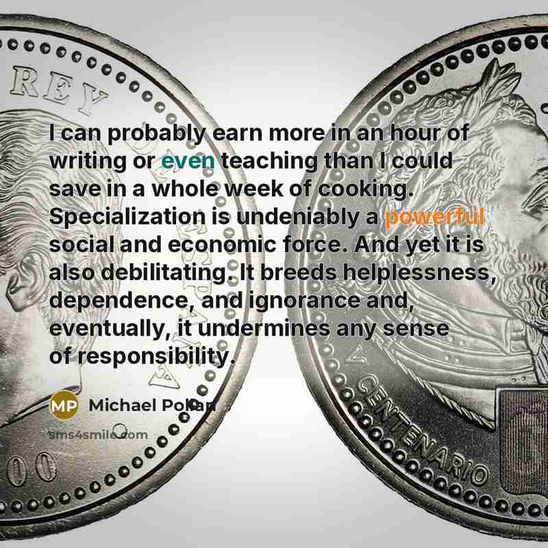“I can probably earn more in an hour of writing…” quote by Michael Pollan