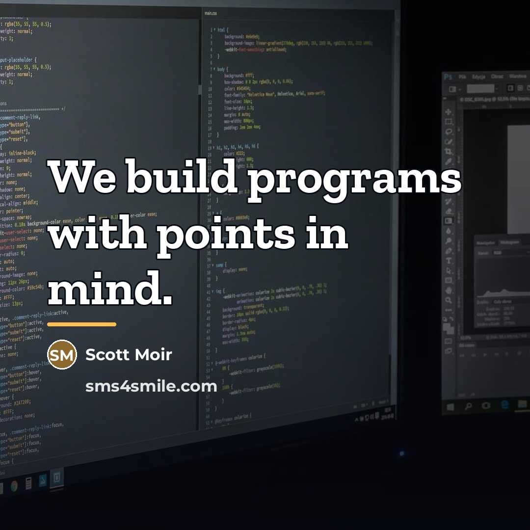 “We build programs with points in mind.…” quote by Scott Moir
